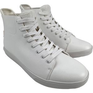 New Kingside Men White Sneakers High-top Lace-Up Casual Shoes US 10.5